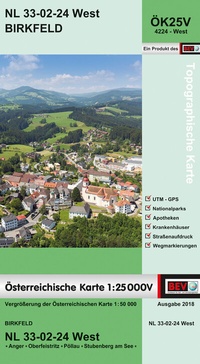 Abbildung von: BEV-Karte 4224-West, Birkfeld 1:25 000V - Bundesamt für Eich- und Vermessungswesen Marketing und Vertrieb