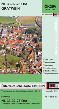 Abbildung von: BEV-Karte 4228-Ost, Gratwein 1:25 000V - Bundesamt für Eich- und Vermessungswesen Marketing und Vertrieb
