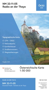 Abbildung von: BEV-Karte 4305, Raabs an der Thaya 1:50 000 - Bundesamt für Eich- und Vermessungswesen Marketing und Vertrieb