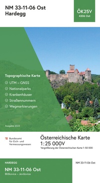 Abbildung von: BEV-Karte 4306-Ost, Hardegg 1:25 000V - Bundesamt für Eich- und Vermessungswesen Marketing und Vertrieb