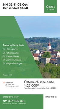 Abbildung von: BEV-Karte 4305-Ost, Drosendorf Stadt 1:25 000V - Bundesamt für Eich- und Vermessungswesen Marketing und Vertrieb