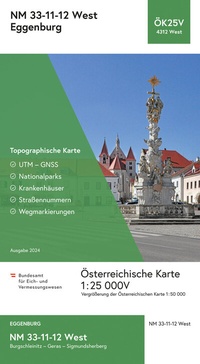 Abbildung von: BEV-Karte 4312-West, Eggenburg 1:25 000V - Bundesamt für Eich- und Vermessungswesen Marketing und Vertrieb