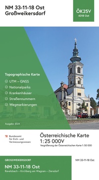 Abbildung von: BEV-Karte 4318-Ost, Großweikersdorf 1:25 000V - Bundesamt für Eich- und Vermessungswesen Marketing und Vertrieb