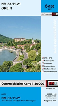 Abbildung von: BEV-Karte 4321, Grein 1:50 000 - Bundesamt für Eich- und Vermessungswesen Marketing und Vertrieb