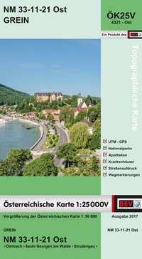 Abbildung von: BEV-Karte 4321-Ost, Grein 1:25 000V - Bundesamt für Eich- und Vermessungswesen Marketing und Vertrieb