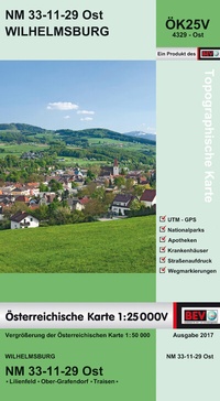 Abbildung von: BEV-Karte 4329-Ost, Wilhelmsburg 1:25 000V - Bundesamt für Eich- und Vermessungswesen Marketing und Vertrieb