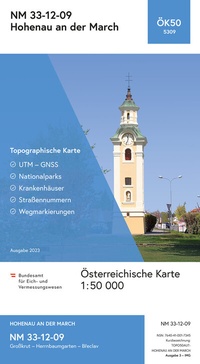 Abbildung von: BEV-Karte 5309, Hohenau an der March 1:50 000 - Bundesamt für Eich- und Vermessungswesen Marketing und Vertrieb