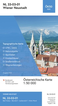 Abbildung von: BEV-Karte 5201, Wiener Neustadt 1:50 000 - Bundesamt für Eich- und Vermessungswesen Marketing und Vertrieb