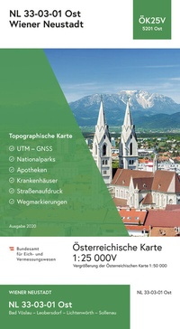 Abbildung von: BEV-Karte 5201-Ost, Wiener Neustadt 1:25 000V - Bundesamt für Eich- und Vermessungswesen Marketing und Vertrieb