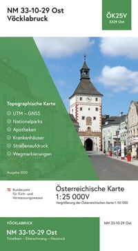 Abbildung von: BEV-Karte 3329-Ost, Vöcklabruck 1:25 000V - Bundesamt für Eich- und Vermessungswesen Marketing und Vertrieb