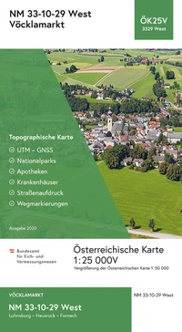 Abbildung von: BEV-Karte 3329-West, Vöcklamarkt 1:25 000V - Bundesamt für Eich- und Vermessungswesen Marketing und Vertrieb