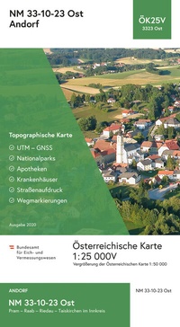 Abbildung von: BEV-Karte 3323-Ost, Andorf 1:25 000V - Bundesamt für Eich- und Vermessungswesen Marketing und Vertrieb