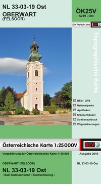 Abbildung von: BEV-Karte 5219-Ost, Oberwart / Felsoor 1:25 000V - Bundesamt für Eich- und Vermessungswesen Marketing und Vertrieb