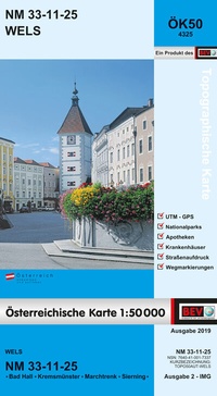 Abbildung von: BEV-Karte 4325, Wels 1:50 000 - Bundesamt für Eich- und Vermessungswesen Marketing und Vertrieb