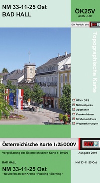 Abbildung von: BEV-Karte 4325-Ost, Bad Hall 1:25 000V - Bundesamt für Eich- und Vermessungswesen Marketing und Vertrieb