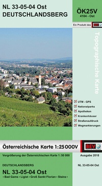 Abbildung von: BEV-Karte 4104-Ost, Deutschlandsberg 1:25 000V - Bundesamt für Eich- und Vermessungswesen Marketing und Vertrieb