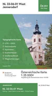 Abbildung von: BEV-Karte 5101-West, Jennersdorf 1:25 000V - Bundesamt für Eich- und Vermessungswesen Marketing und Vertrieb