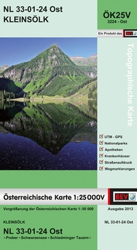 Abbildung von: BEV-Karte 3224-Ost, Kleinsölk 1:25 000V - Bundesamt für Eich- und Vermessungswesen Marketing und Vertrieb