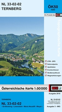 Abbildung von: BEV-Karte 4202, Ternberg 1:50 000 - Bundesamt für Eich- und Vermessungswesen Marketing und Vertrieb