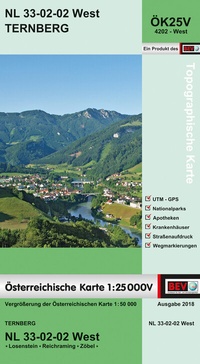 Abbildung von: BEV-Karte 4202-West, Ternberg 1:25 000V - Bundesamt für Eich- und Vermessungswesen Marketing und Vertrieb