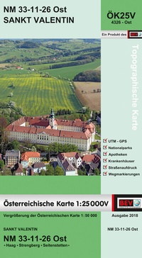 Abbildung von: BEV-Karte 4326-Ost, St. Valentin 1:25 000V - Bundesamt für Eich- und Vermessungswesen Marketing und Vertrieb