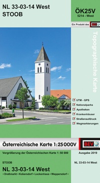 Abbildung von: BEV-Karte 5214-West, Stoob 1:25 000V - Bundesamt für Eich- und Vermessungswesen Marketing und Vertrieb