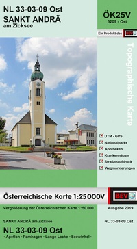 Abbildung von: BEV-Karte 5209-Ost, Sankt Andrä am Zicksee 1:25 000V - Bundesamt für Eich- und Vermessungswesen Marketing und Vertrieb