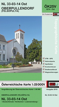 Abbildung von: BEV-Karte 5214-Ost, Oberpullendorf / Felsopulya 1:25 000V - Bundesamt für Eich- und Vermessungswesen Marketing und Vertrieb