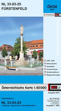 Abbildung von: BEV-Karte 5225, Fürstenfeld 1:50 000 - Bundesamt für Eich- und Vermessungswesen Marketing und Vertrieb