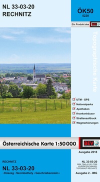Abbildung von: BEV-Karte 5220, Rechnitz 1:50 000 - Bundesamt für Eich- und Vermessungswesen Marketing und Vertrieb
