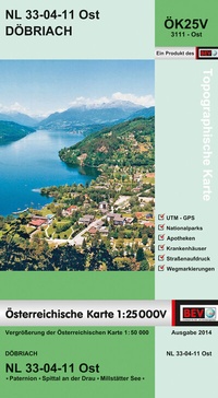 Abbildung von: BEV-Karte 3111-Ost, Döbriach 1:25 000V - Bundesamt für Eich- und Vermessungswesen Marketing und Vertrieb