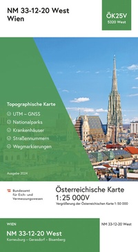 Abbildung von: BEV-Karte 5320-West, Wien 1:25 000V - Bundesamt für Eich- und Vermessungswesen Marketing und Vertrieb