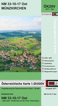 Abbildung von: BEV-Karte 3317-Ost, Münzkirchen 1:25 000V - Bundesamt für Eich- und Vermessungswesen Marketing und Vertrieb
