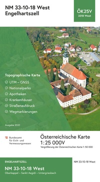Abbildung von: BEV-Karte 3318-West, Engelhartszell 1:25 000V - Bundesamt für Eich- und Vermessungswesen Marketing und Vertrieb