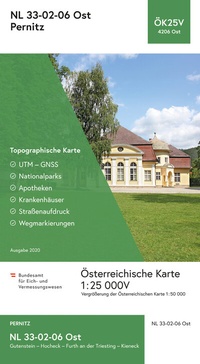 Abbildung von: BEV-Karte 4206-Ost, Pernitz 1:25 000V - Bundesamt für Eich- und Vermessungswesen Marketing und Vertrieb