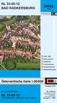 Abbildung von: BEV-Karte 4112, Bad Radkersburg 1:50 000 - Bundesamt für Eich- und Vermessungswesen Marketing und Vertrieb