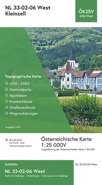 Abbildung von: BEV-Karte 4206-West, Kleinzell 1:25 000V - Bundesamt für Eich- und Vermessungswesen Marketing und Vertrieb