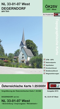 Abbildung von: BEV-Karte 3207-West, Degerndorf am Inn 1:25 000V - Bundesamt für Eich- und Vermessungswesen Marketing und Vertrieb