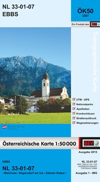 Abbildung von: BEV-Karte 3207, Ebbs 1:50 000 - Bundesamt für Eich- und Vermessungswesen Marketing und Vertrieb