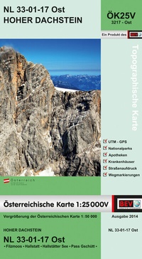 Abbildung von: BEV-Karte 3217-Ost, Hoher Dachstein 1:25 000V - Bundesamt für Eich- und Vermessungswesen Marketing und Vertrieb