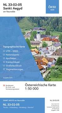 Abbildung von: BEV-Karte 4205, St. Aegyd am Neuwalde 1:50 000 - Bundesamt für Eich- und Vermessungswesen Marketing und Vertrieb