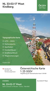 Abbildung von: BEV-Karte 4217-West, Kindberg 1:25 000V - Bundesamt für Eich- und Vermessungswesen Marketing und Vertrieb