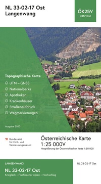 Abbildung von: BEV-Karte 4217-Ost, Langenwang 1:25 000V - Bundesamt für Eich- und Vermessungswesen Marketing und Vertrieb