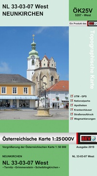 Abbildung von: BEV-Karte 5207-West, Neunkirchen 1:25 000V - Bundesamt für Eich- und Vermessungswesen Marketing und Vertrieb