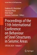 Cover: Proceedings of the 11th International Conference on Behaviour of Steel Structures in Seismic Areas - Springer