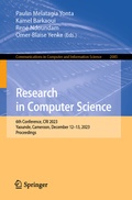 Cover: Research in Computer Science - Springer