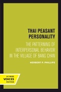 Cover: Thai Peasant Personality - University of California Press