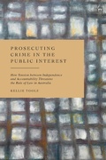 Cover: Prosecuting Crime in the Public Interest - Hart Publishing