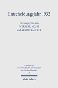 Cover: Entscheidungsjahr 1932 - Mohr Siebeck