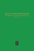 Cover: What Writers Know - Elsevier